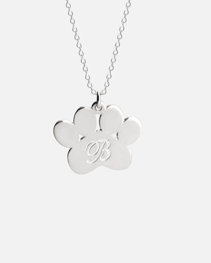 Paw Necklace with Initial Collection