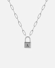 Initial Lock Necklace