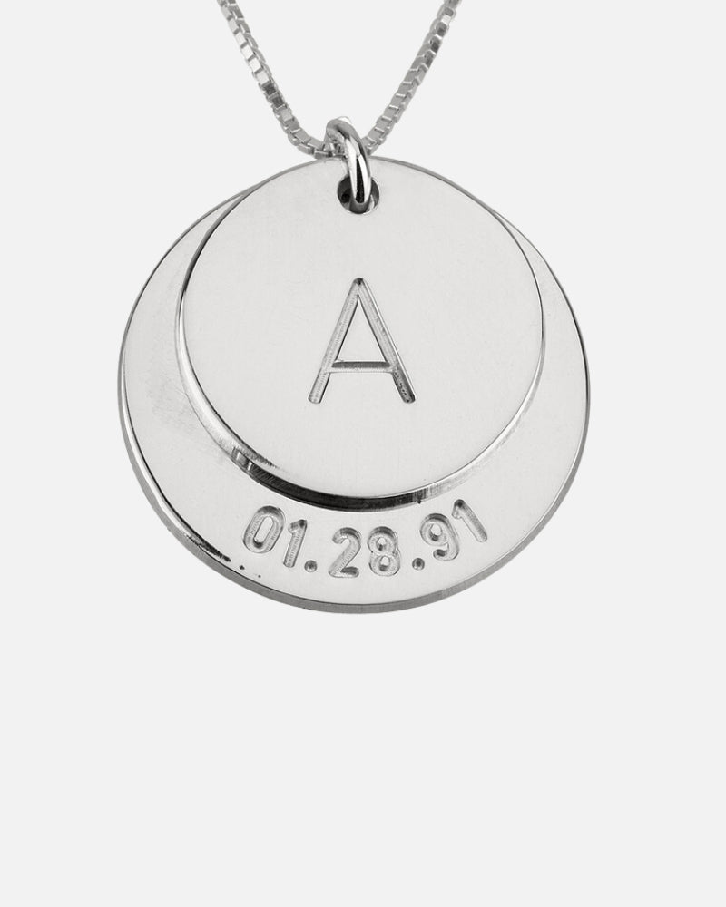 Engrave Initial Date Necklace