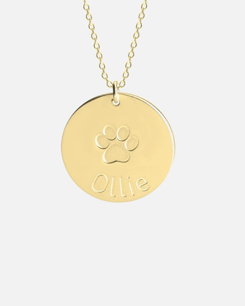 Circle Dog Paw Necklace Collection