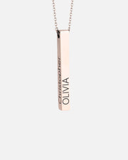 Engrave 3D Bar Necklace