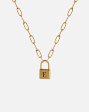 Initial Lock Necklace