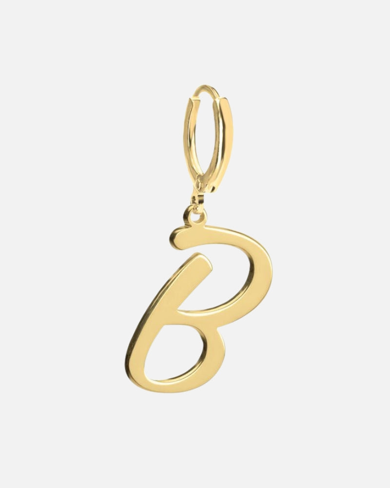 Cursive Initial Earring