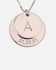 Engrave Initial Date Necklace