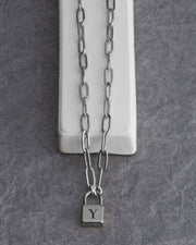 Initial Lock Necklace