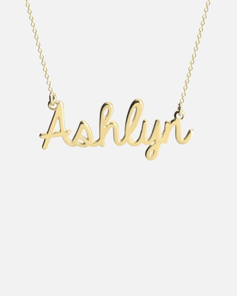 Bold Cursive Name Necklace