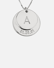 Engrave Initial Date Necklace