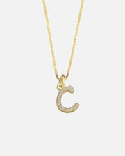 Cubic Zirconia Initial Necklace