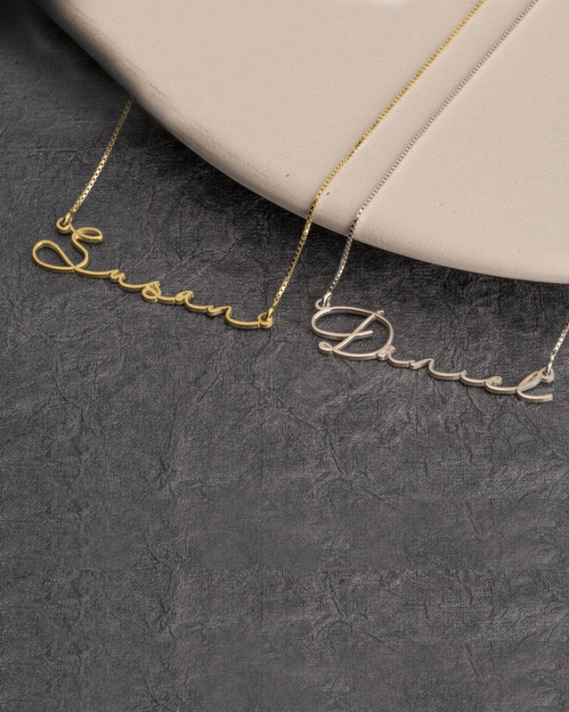 Dainty Script Name Necklace.