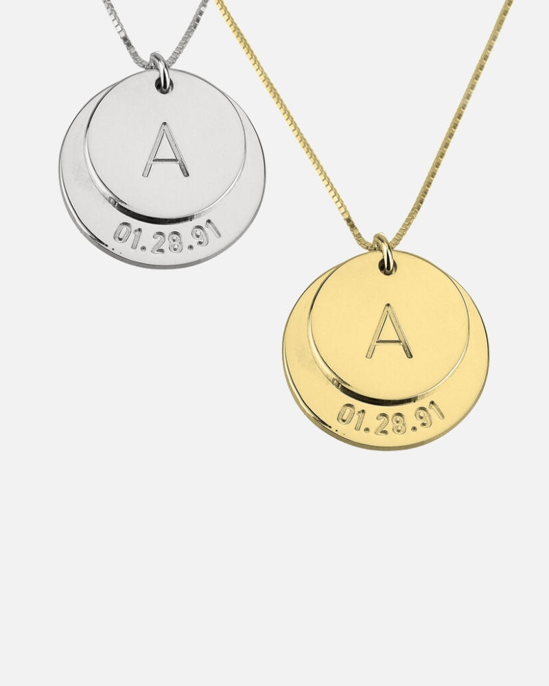 Engrave Initial Date Necklace