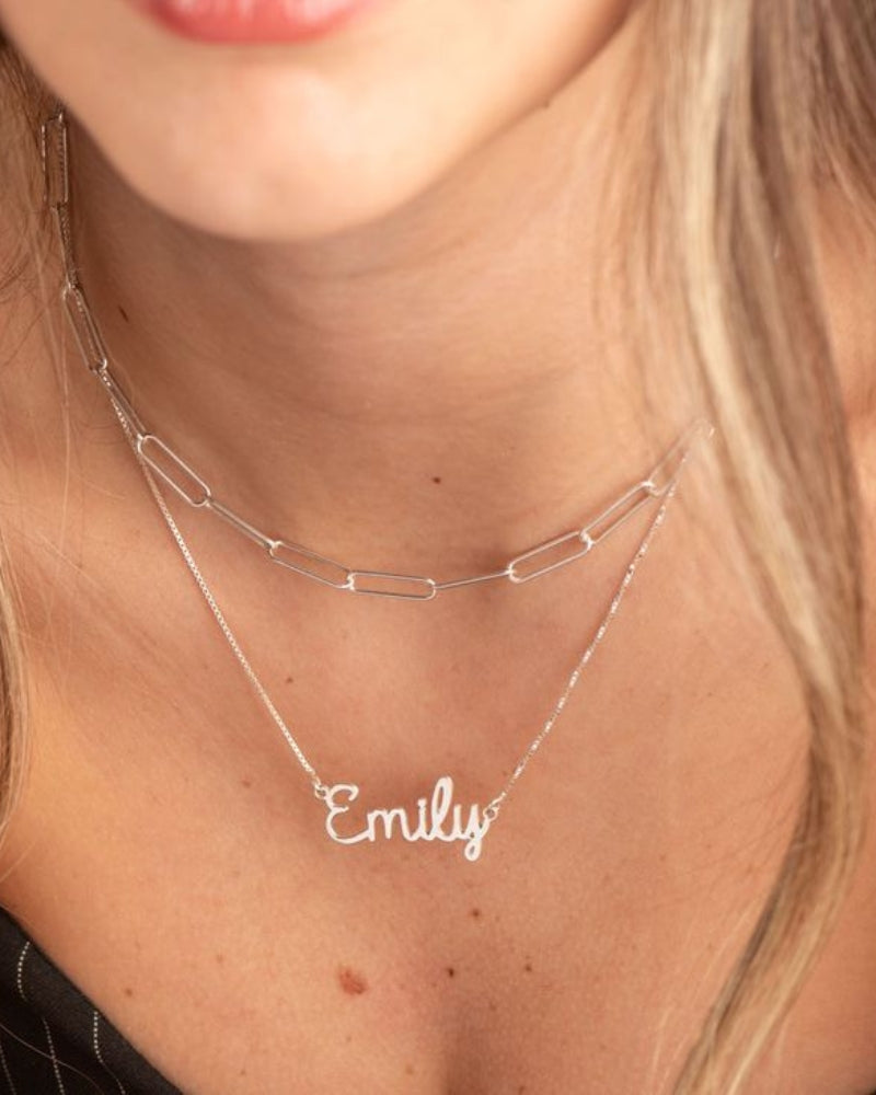 Bold Cursive Name Necklace