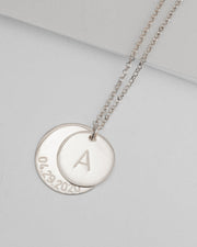 Engrave Initial Date Necklace