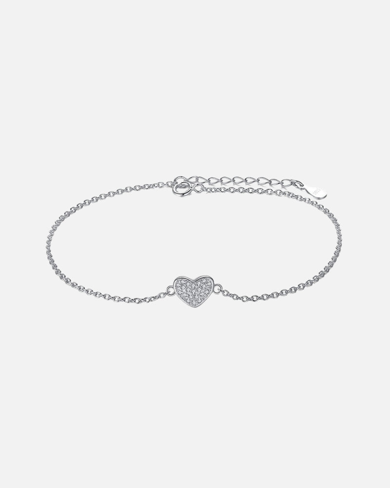 Cubic Zirconia Heart Bracelet