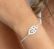 Block Letter Cut Out Monogram Bracelet